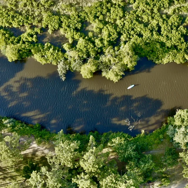 Current aerial view of Mimizan