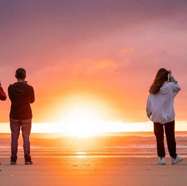 coucher de soleil à Mimizan