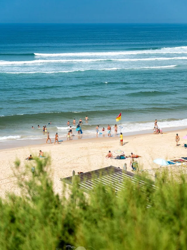 plage surveillée à Mimizan