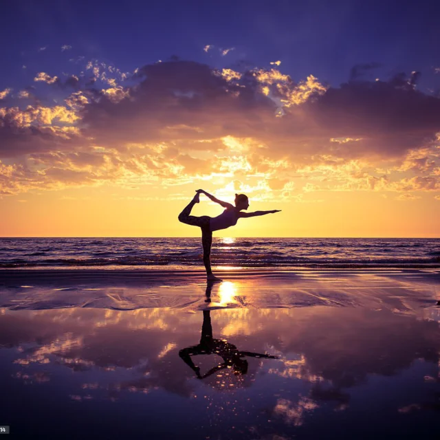 yoga sur la plage à Mimizan