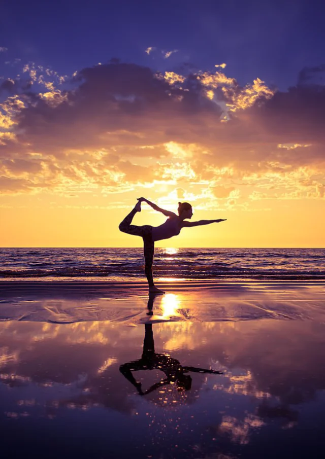 yoga sur la plage à Mimizan