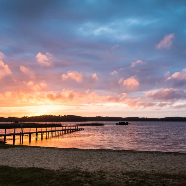 Aureilhan - lakeside - sunset - Woolsack pontoon