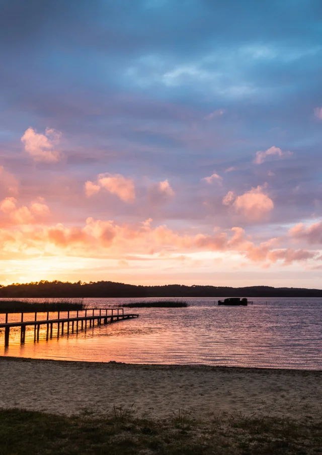 Aureilhan - lakeside - sunset - Woolsack pontoon