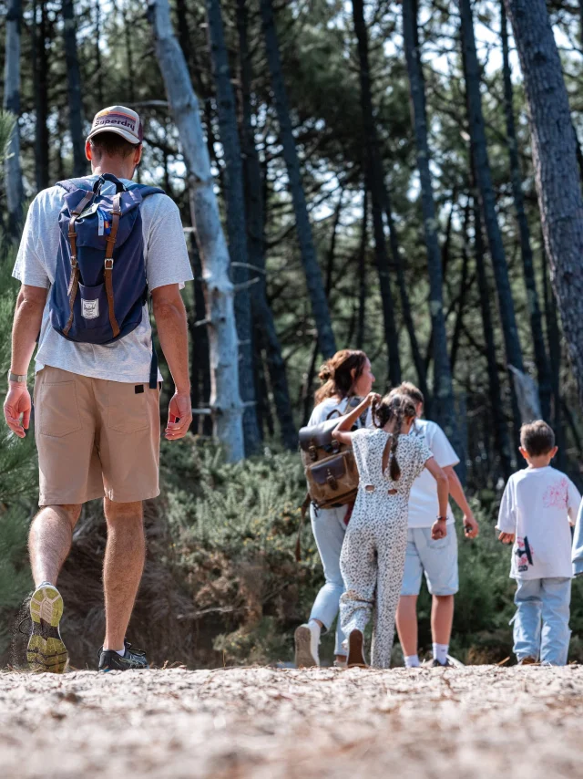 Forest walk Mailloueyre family friends